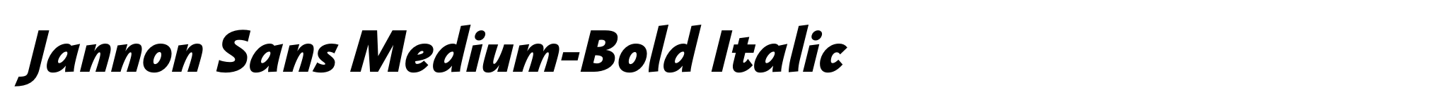 Jannon Sans Medium-Bold Italic image